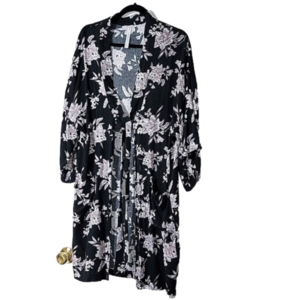 Spiritual GANGSTER "Maya Floral Kimono" robe or beach cover, one size